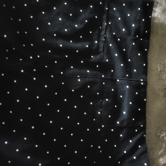 Old Navy black slacks with white polka dots - Picture 2 of 4